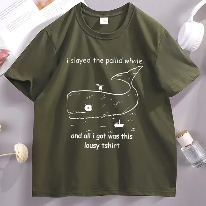 Limbus Company Whale T-shirt imprimé à manches courtes pour hommes et femmes