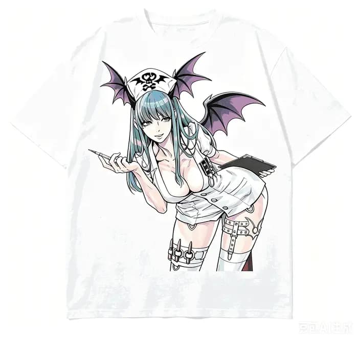 T-shirt en coton Morrigan Aensland, nouveau modèle 2026, vêtement court rétro, streetwear tendance e
