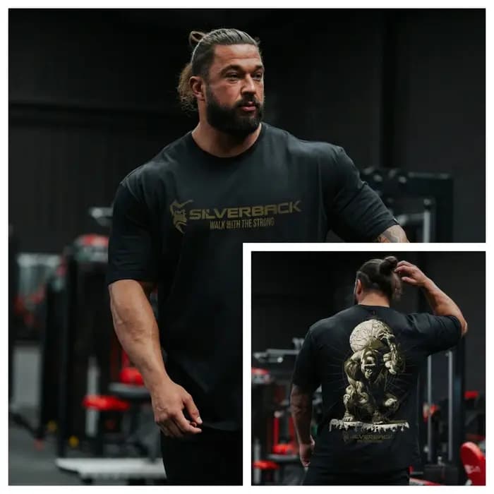 T-shirt GYM à imprimé gorille Atlas - Silverback Gymwear