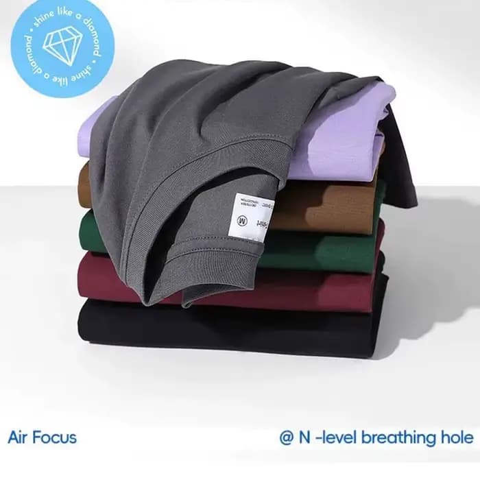 T-shirt 100% pur coton avec col rond et design épaules tombantes pour hommes et femmes