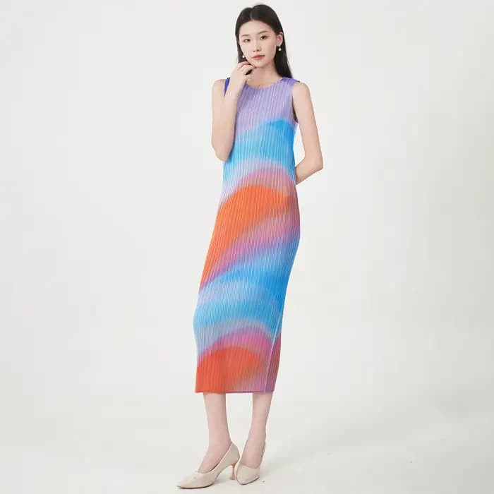 Robe plissée pour femmes