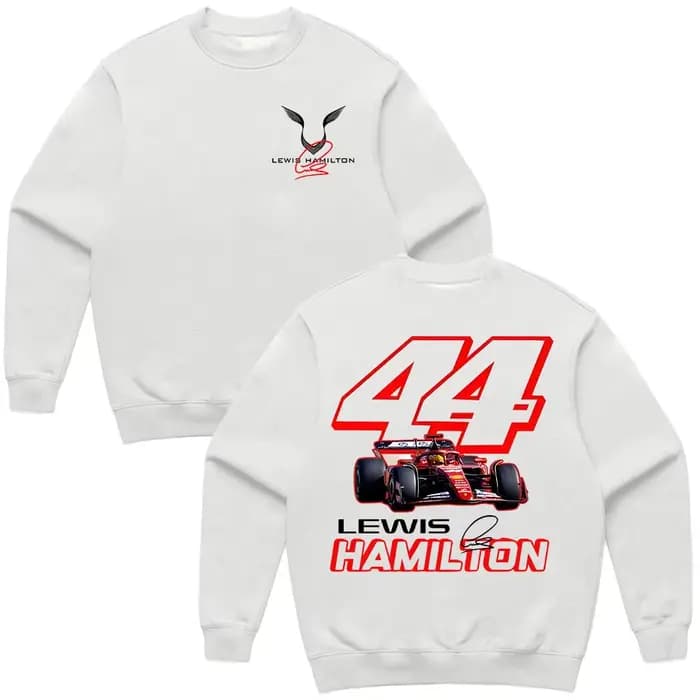 Sweat-shirt à col rond Lewis Hamilton Racing 44 pour femmes et hommes