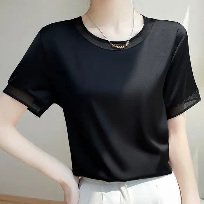 T-Shirt manches courtes col rond pour femme