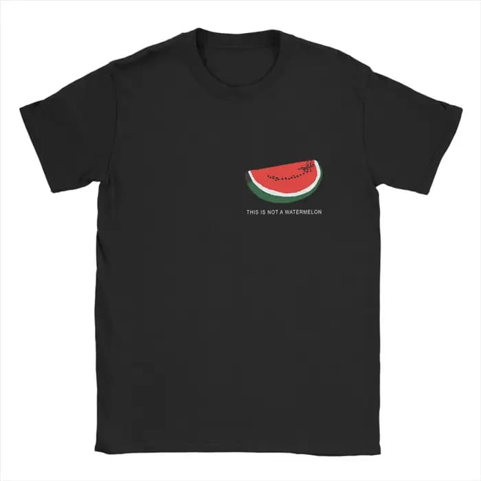 Pastèques palestinés hommes T-Shirt Vintage t-shirts à manches courtes col rond