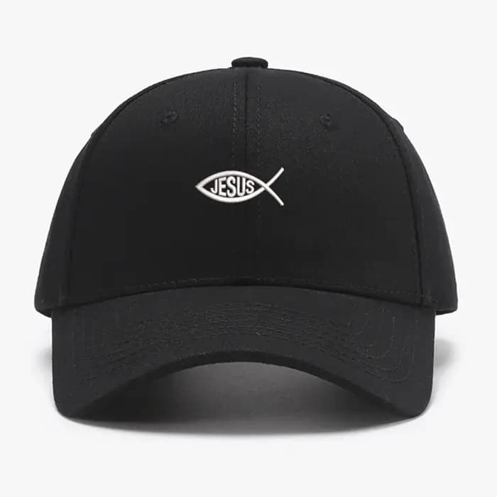 Casquettes de Baseball structurées brodées de poisson du jésus pour hommes et femmes