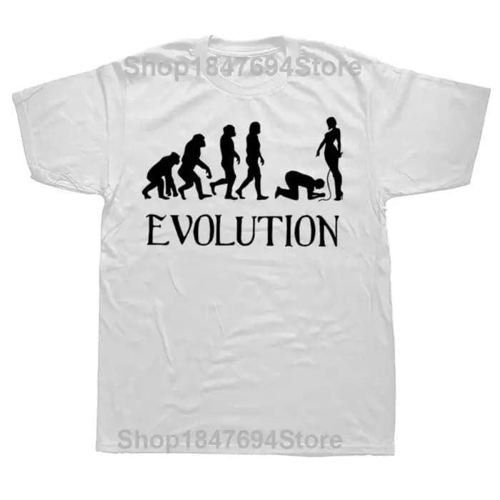 T-shirt manches courtes col rond homme et femme, estival et humoristique, 100% coton, évolution BDSM