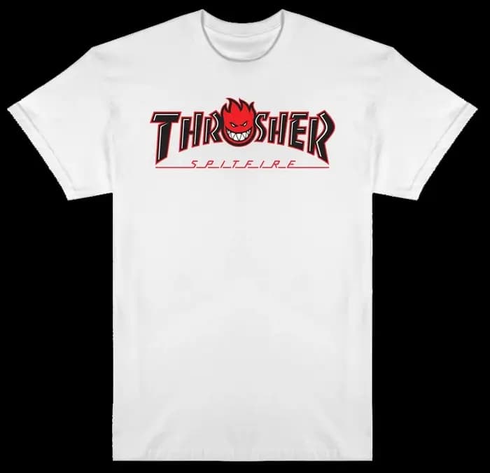 T-shirt classique en coton avec logo SF Loc Skateboard Magazine Street Trends, t-shirt graphique pou