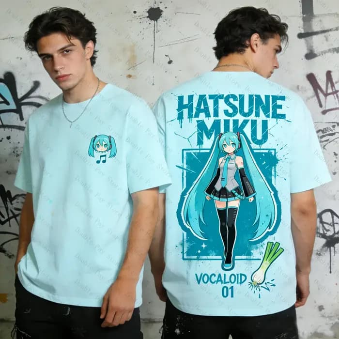 T-shirt surdimensionné Miku pour hommes et femmes