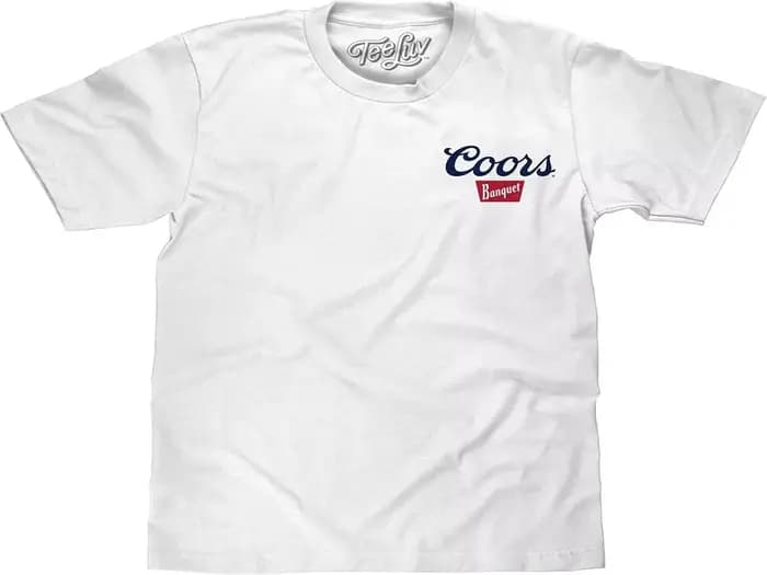 T-shirt Banque Beer Shir pour hommes - T-shirt graphique Coors Waerfall, à manches courtes, respiran