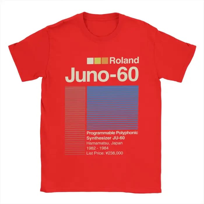 Hommes Juno 60 Horizontal Roland T-Shirt coton vêtements nouveauté à manches courtes col rond