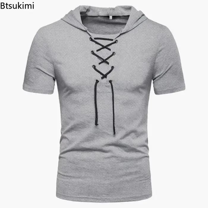 T-shirt à manches courtes à capuche 2026 pour homme