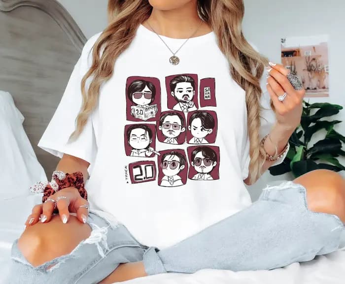 T-shirt Kawaii Y2K pour femme, style Harajuku, cadeau pour fans Kpop, t-shirt Cute 2.0 Shirt Members