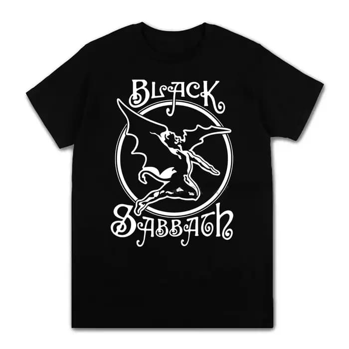 T-shirt unisexe ample à manches courtes avec motif graphique de groupe de rock métal noir