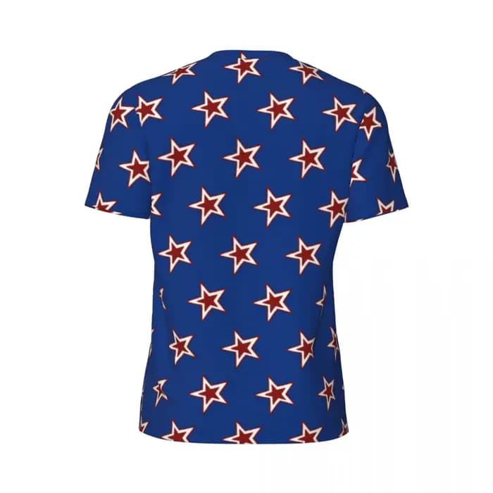 T-shirt graphique à manches courtes imprimé étoiles pour hommes
