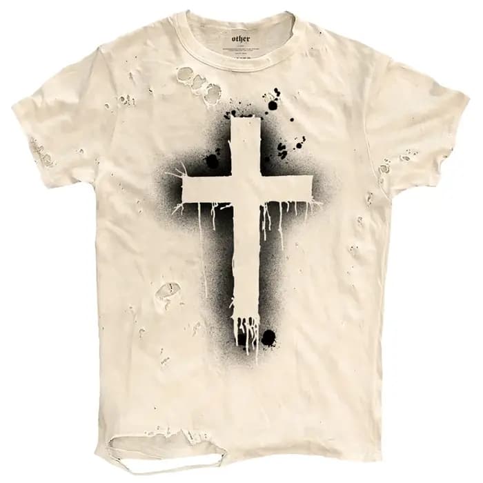 Lèvres graphique déchiré hommes T-shirt été mince