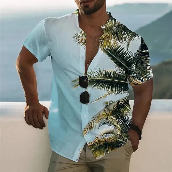 Chemise à motif imprimé pour hommes