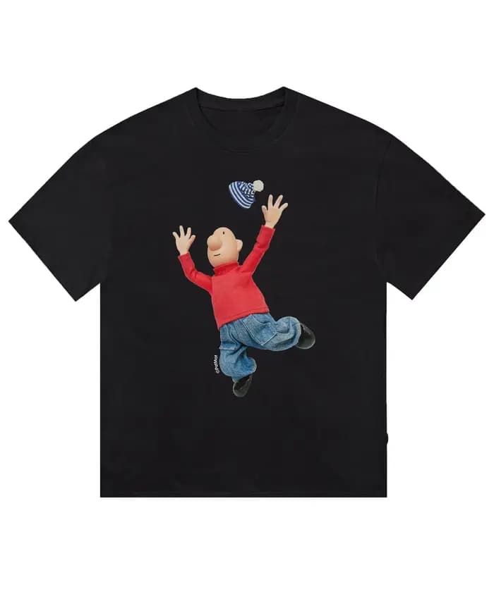 T-shirt à motif imprimé de personnages de dessins animés amusants