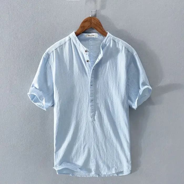 Nouvelles chemises en coton et lin pour hommes