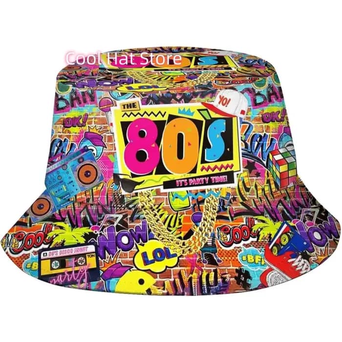 Chapeaux seau rétro des années 80 et 90 pour femmes et hommes, chapeau design de style années 80 et