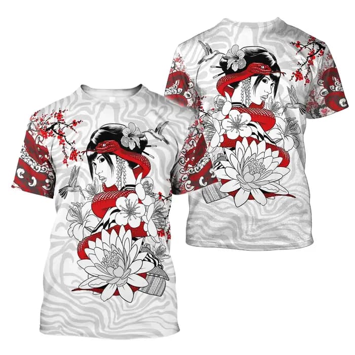 Samouraï japonais 3D imprimé T-Shirts été hommes femmes décontracté mode surdimensionné à manches courtes t-shirt