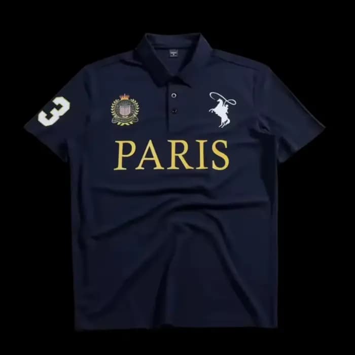 T-shirt Polo Rétro Homme Paris Y2K Style Punk Européen et Américain Nouvelle Collection Pâques 2026 Imprimé Croix Harajuku