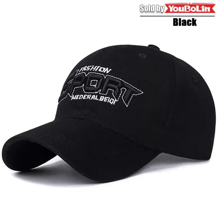 Casquette de baseball réglable en coton avec broderie 3D SPORT Letters