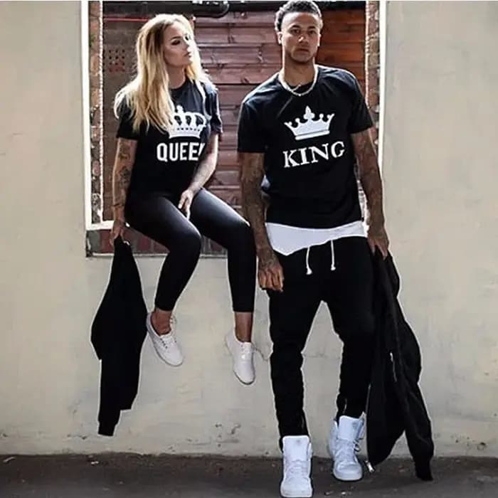Nouvelle couronne roi reine T-shirt pour hommes et femmes t-shirts graphiques
