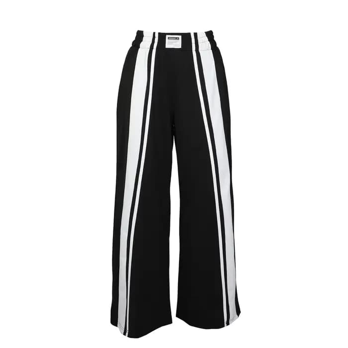 Pantalon de jogging pour femme, pantalon de survêtement large à taille haute, ample, avec bandes lat