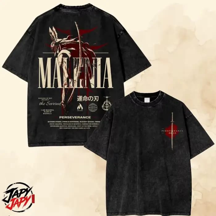 T-shirt vintage surdimensionné délavé Elden Ring, T-shirt graphique Malenia
