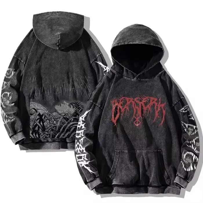 Berserk – sweat à capuche imprimé gothique pour hommes
