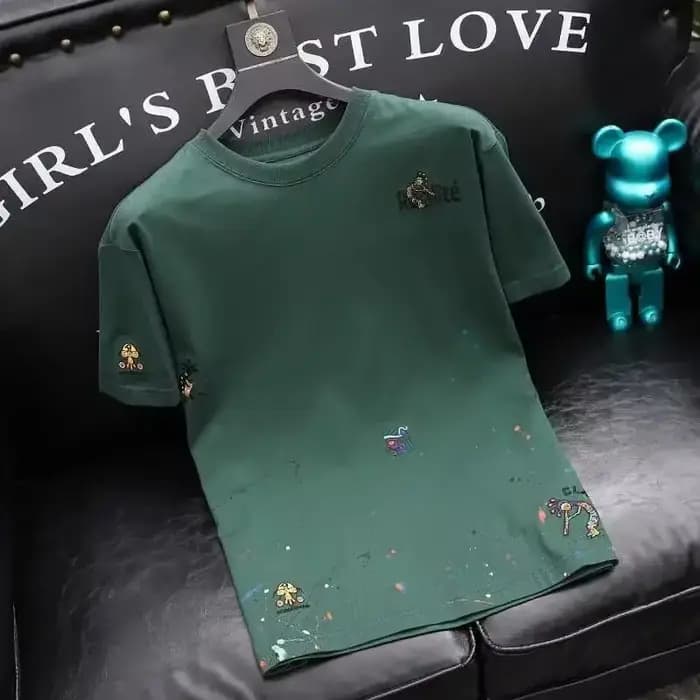 T-shirt brodé à manches courtes pour hommes