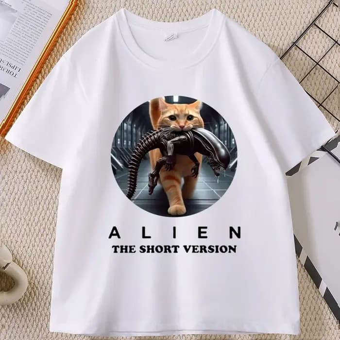 T-shirt Alien Cat pour hommes et femmes