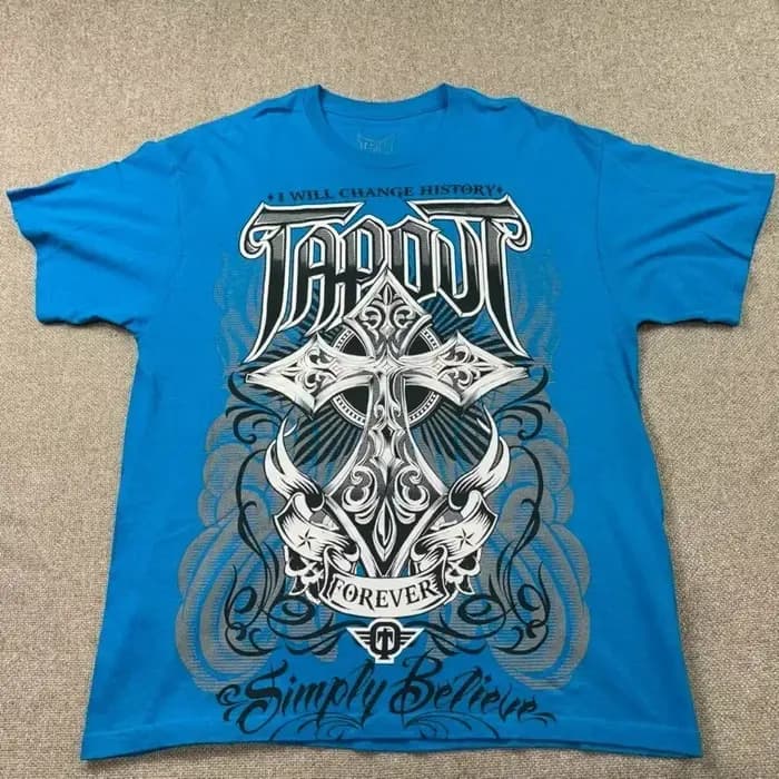 Tapout nouveaux hommes vêtements haute rue Hip Hop à manches courtes t-shirt Couple rue marque ample et polyvalent beaux hauts ronds