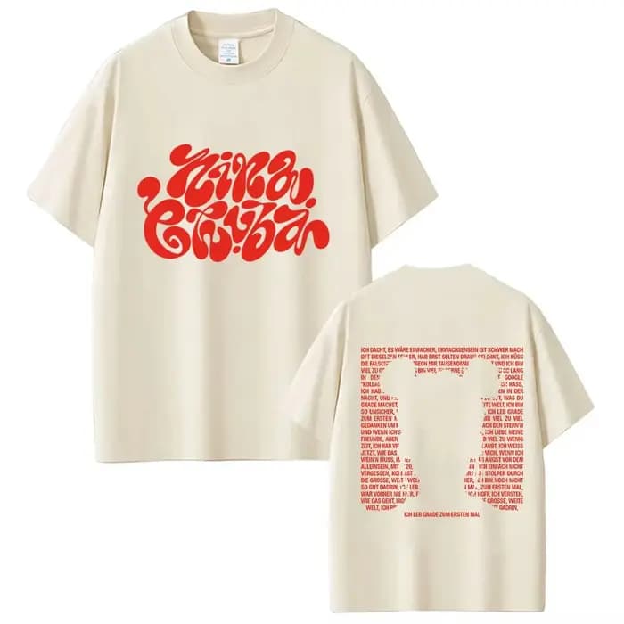 T-shirt graphique Singer Nina Chuba Arena Tour pour hommes et femmes, T-shirts en coton à col rond,