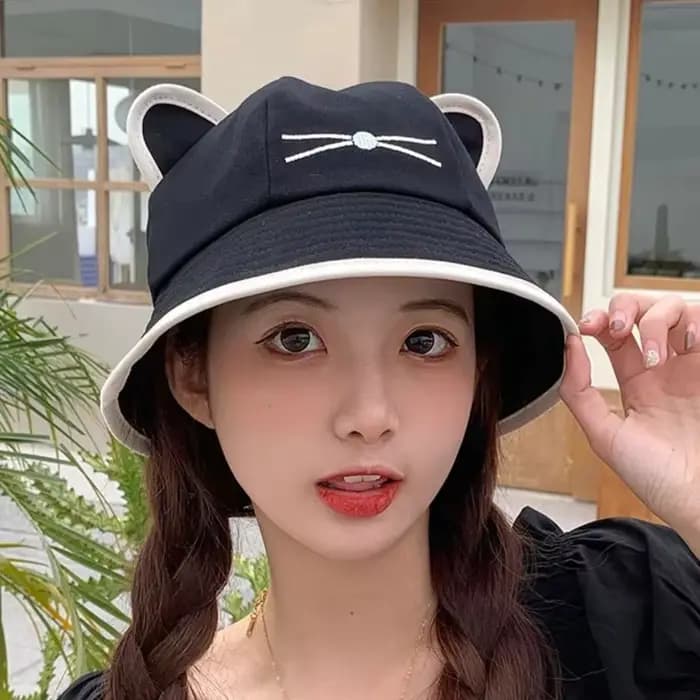Chapeau Bob Femme à Oreilles de Chat Kawaii