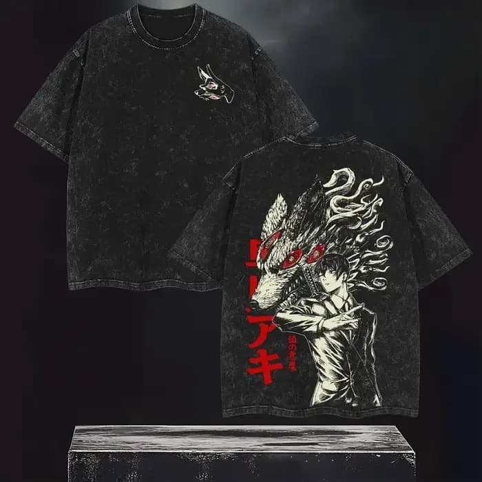Manga tronçonneuse homme Aki Hayakawa T-shirt Vintage lavé surdimensionné T-shirt hommes femmes vête