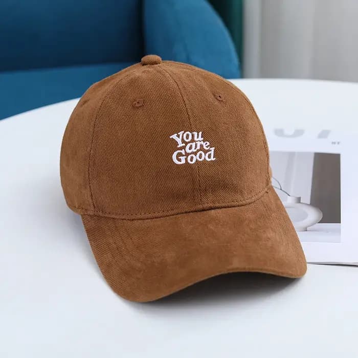 Casquette à visière marron pour hommes et femmes