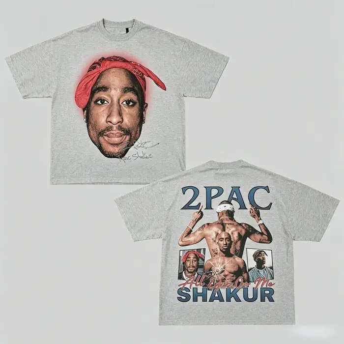 T-shirt à motif 2pac Shakur
