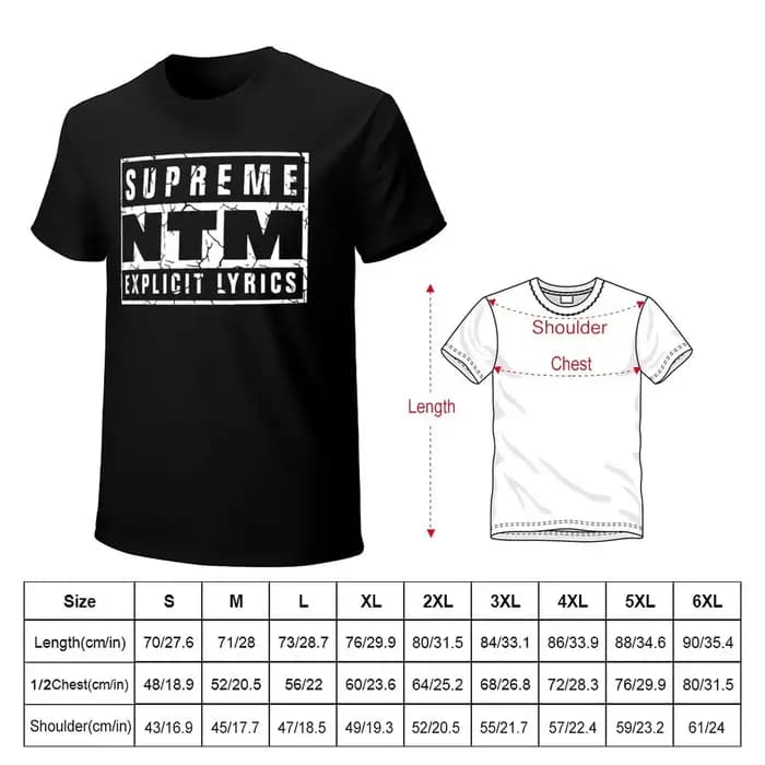 T-shirt court NTM pour hommes
