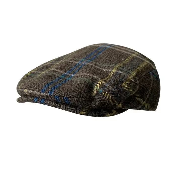 Gent Tweed rétro grande taille 60cm casquettes de gavroche hommes automne laine rayé à carreaux avan