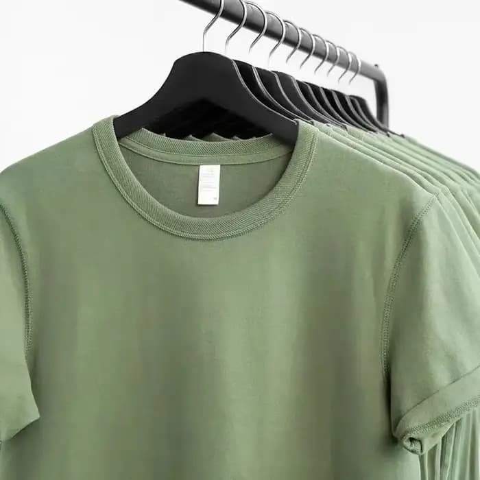 T-Shirt à manches courtes brossé vert avocat lourd 300g, haut d'été en coton de haute qualité vert Roden