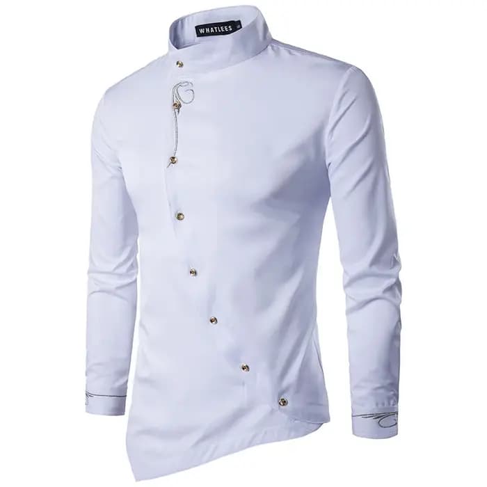 Chemise habillée homme 2026 à boutons obliques