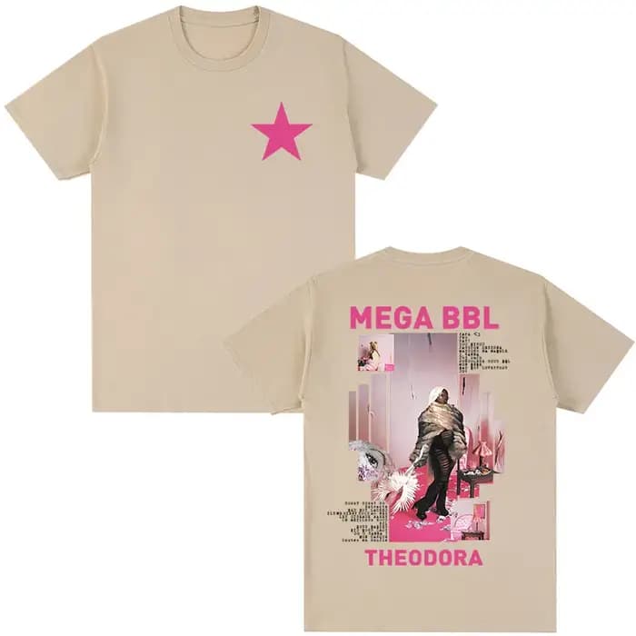 Rappeur Theodora Mega Bbl Album T-shirt hommes femmes Hip Hop mode T-shirt décontracté coton ample m