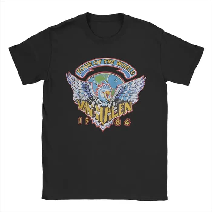 T-shirt avec Logo du groupe de musique rock Van Halen, T-shirts d'été 100% coton respirant, vêtement