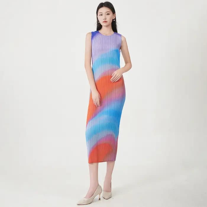 Robe plissée pour femmes
