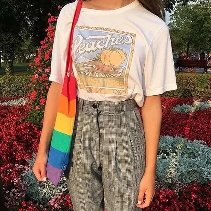 T-Shirt d'été imprimé pêche unisexe