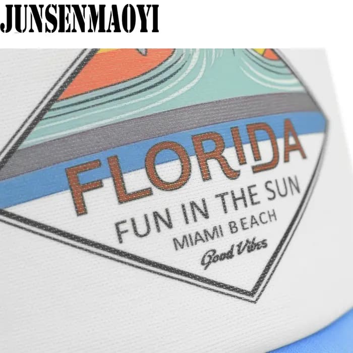 Nouvelle casquette de camionneur floride chapeau Miami bord de mer plage
