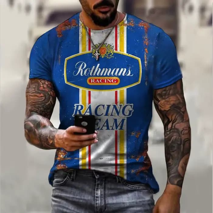 Nouveau T-shirt pour hommes Lemans motif de voiture