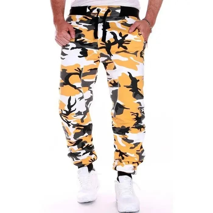 Nouveauté 2024 Pantalon de survêtement unisexe style Harem ample camouflage avec cordon de serrage