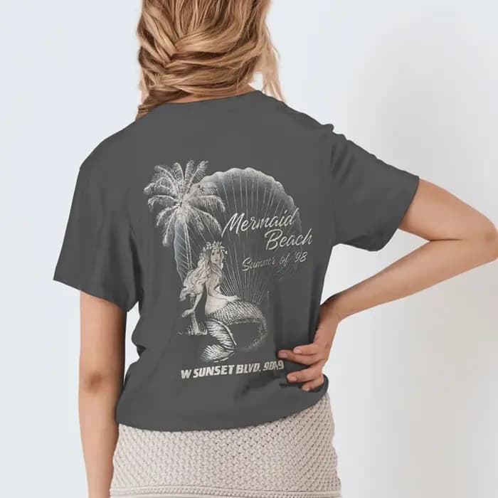 T-shirt manches courtes col rond femme